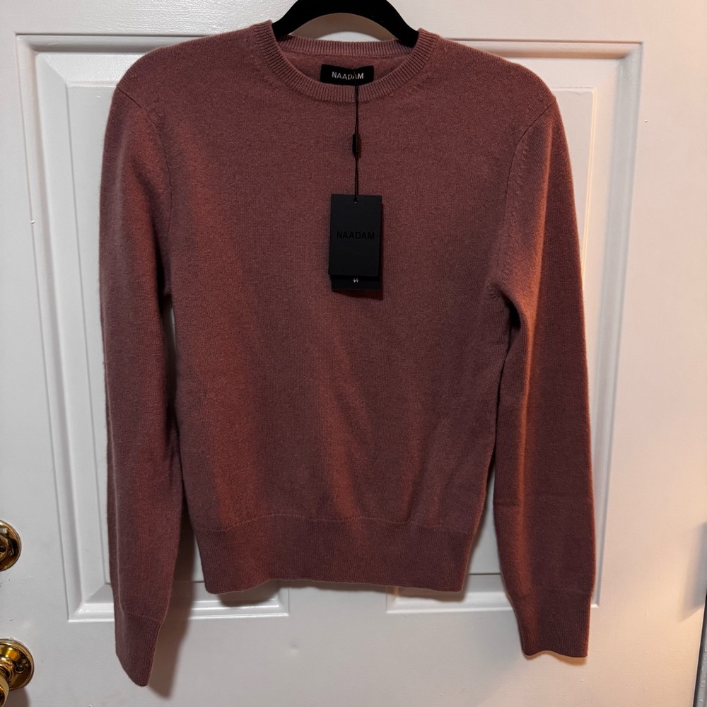 NAADAM Men's Crewneck Sweater in Dusty Rose
